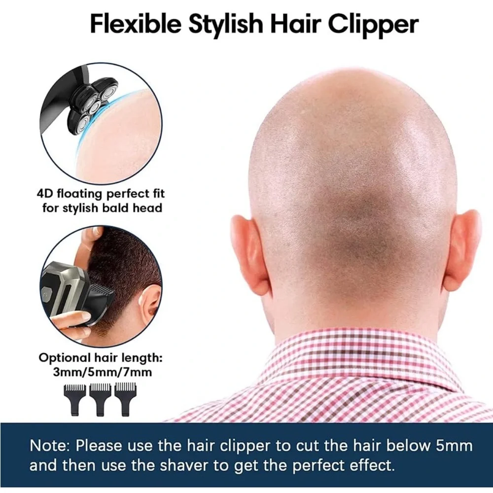 Multifunctional Men’s 5-in-1 Electric Head Shaver Kit‎ for Bald Men